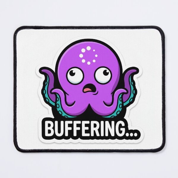 Item preview, Buffering Octopus Sticker Octopus designed and sold by luiz1213.