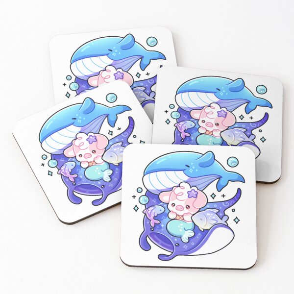 Item preview, Manta Ray Lover Cute Mermaid Cow Ocean Art designed and sold by mokopuniarts.