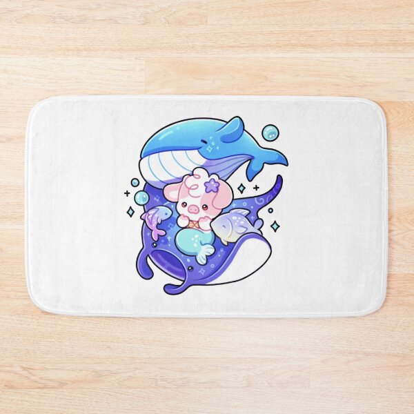 Item preview, Manta Ray Lover Cute Mermaid Cow Ocean Art designed and sold by mokopuniarts.