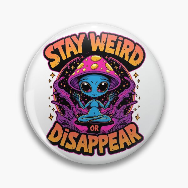 Item preview, Stay Weird Or Disappear Shirt, Dark Aesthetic Alien Tee, Edgy Psychedelic Streetwear, Festival Outfit designed and sold by JaiSoftStudio.