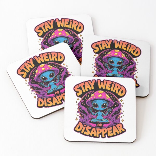 Item preview, Stay Weird Or Disappear Shirt, Dark Aesthetic Alien Tee, Edgy Psychedelic Streetwear, Festival Outfit designed and sold by JaiSoftStudio.