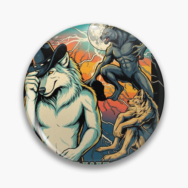 Item preview, Retro Cowboy Werewolf Blink If You Want Me Vintage Western Graphic designed and sold by Vermanartist.