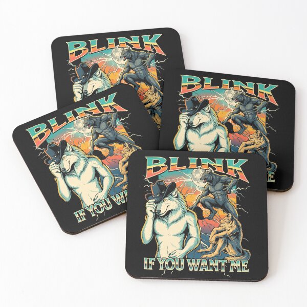 Item preview, Retro Cowboy Werewolf Blink If You Want Me Vintage Western Graphic designed and sold by Vermanartist.