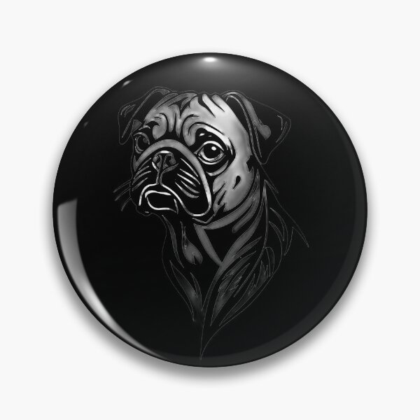 Item preview, Stylized Tribal Pug Dog Head designed and sold by UrbanPrts.