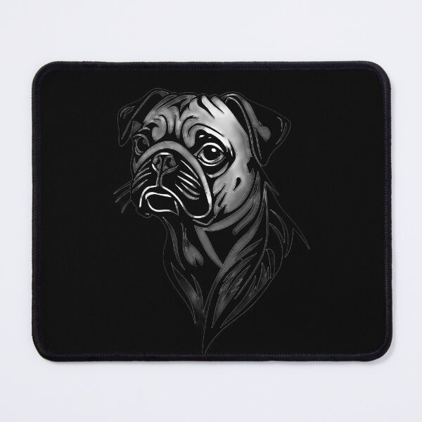 Item preview, Stylized Tribal Pug Dog Head designed and sold by UrbanPrts.