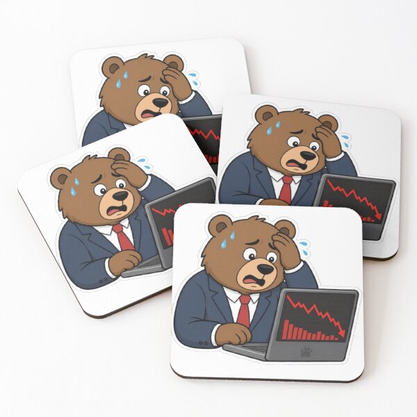 Item preview, Funny Bear Market Stock Trader - Stressed Grizzly designed and sold by Nawin19979shop.