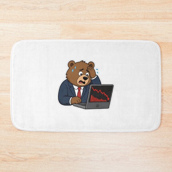 Item preview, Funny Bear Market Stock Trader - Stressed Grizzly designed and sold by Nawin19979shop.