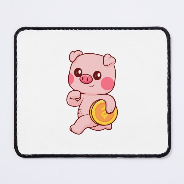 Item preview, Cute Piggy Holding Gold Coin Money Cartoon designed and sold by Klashnekoff.