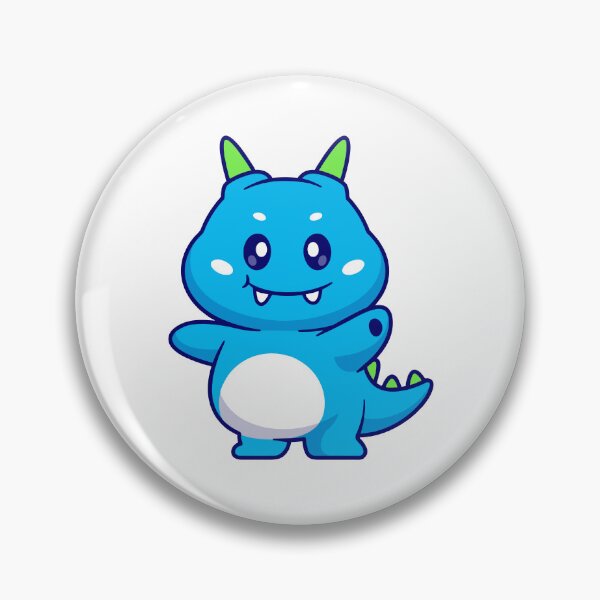 Item preview, Cute Little Blue Monster Dinosaur Cartoon designed and sold by Klashnekoff.