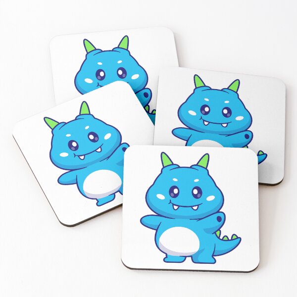 Item preview, Cute Little Blue Monster Dinosaur Cartoon designed and sold by Klashnekoff.