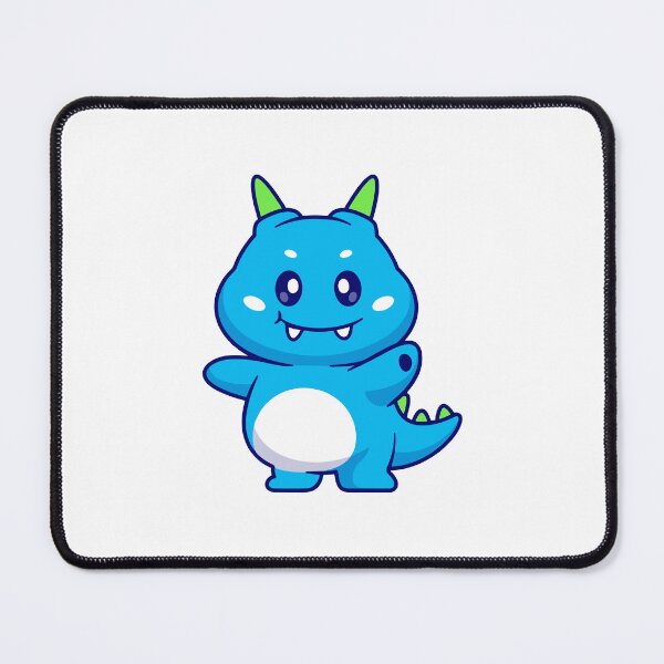 Item preview, Cute Little Blue Monster Dinosaur Cartoon designed and sold by Klashnekoff.