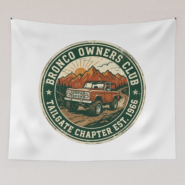 Item preview, Bronco Owners Club - Tailgate Chapter - Vintage 1966 designed and sold by youvebeenframed.shop.