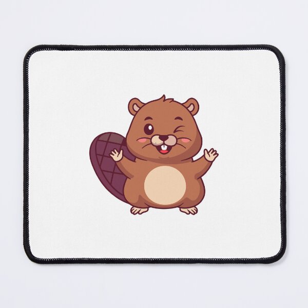 Item preview, Cute Winking Beaver Waving Hands Cartoon designed and sold by Klashnekoff.