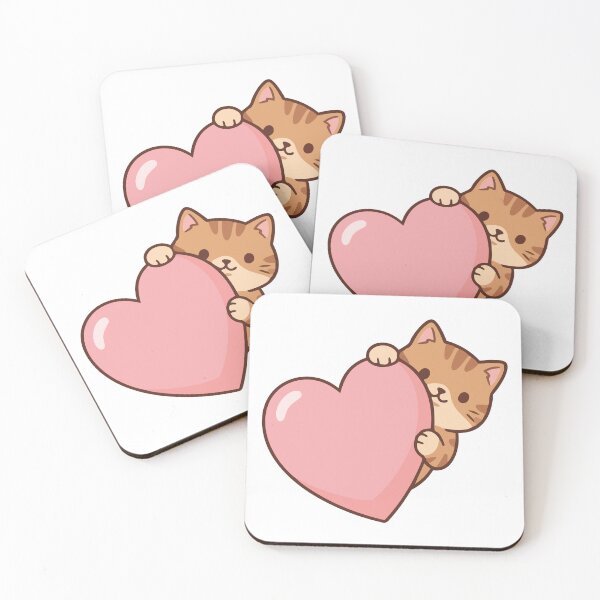 Item preview, Peek-a-Boo Ginger Tabby Cat Holding a Soft Pink Heart designed and sold by KrisGraphic45.