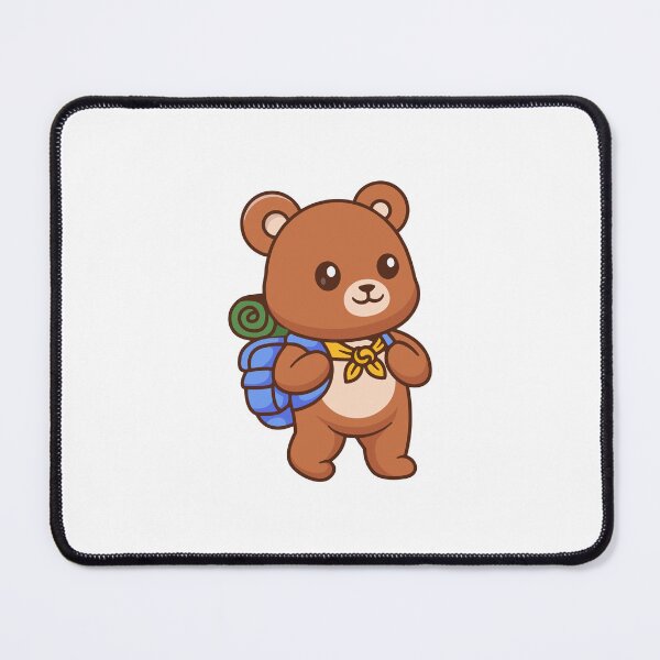 Item preview, Cute Camping Teddy Bear with Backpack Cartoon designed and sold by Klashnekoff.