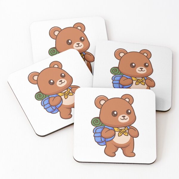 Item preview, Cute Camping Teddy Bear with Backpack Cartoon designed and sold by Klashnekoff.