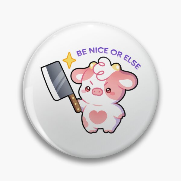 Item preview, Meadow Be Nice Or Else Funny Angry Cow designed and sold by mokopuniarts.