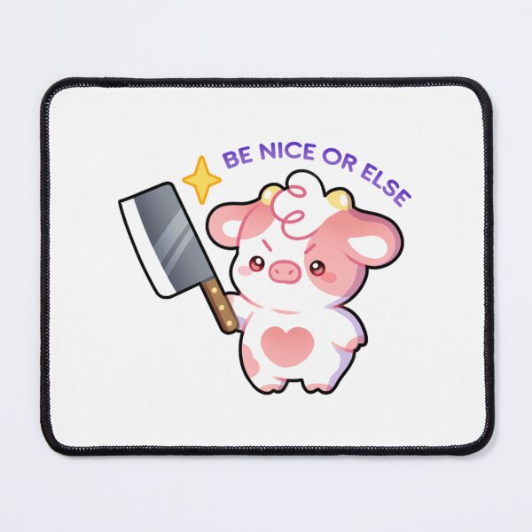 Item preview, Meadow Be Nice Or Else Funny Angry Cow designed and sold by mokopuniarts.