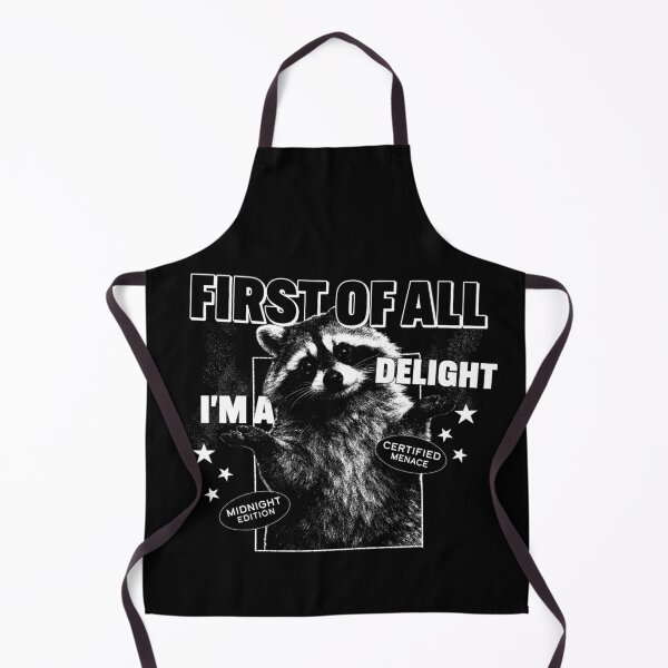 Item preview, First Of All I'm A Delight Funny Raccoon Vintage Tee For Women Men designed and sold by zalderian100.