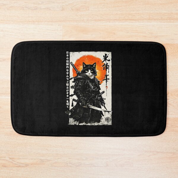Item preview, Vintage Samurai Cat Warrior Against Crimson Sun Japanese designed and sold by titanlevi.
