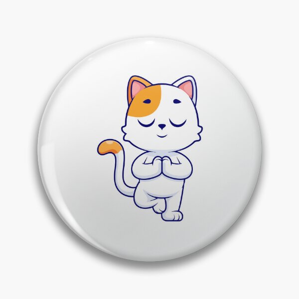 Item preview, Cute Yoga Cat Meditating Cartoon designed and sold by Klashnekoff.