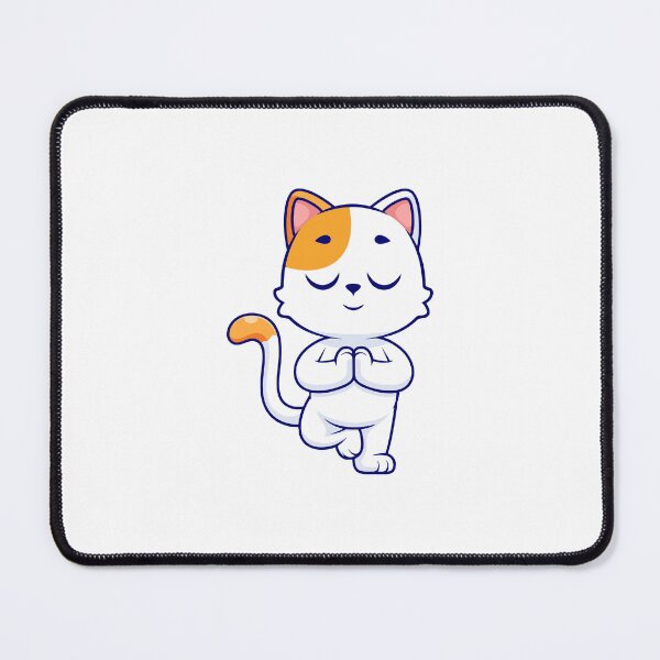 Item preview, Cute Yoga Cat Meditating Cartoon designed and sold by Klashnekoff.