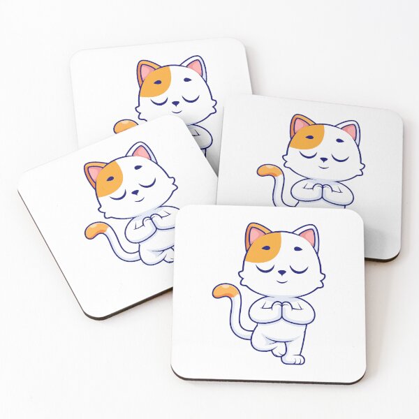 Item preview, Cute Yoga Cat Meditating Cartoon designed and sold by Klashnekoff.