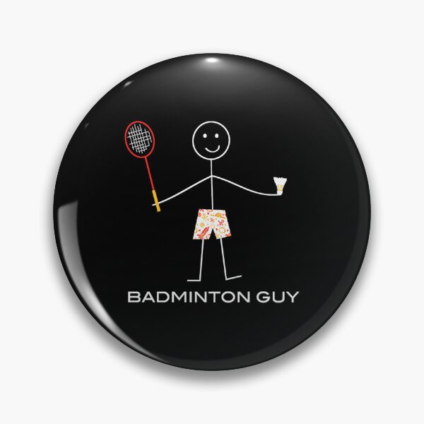 Item preview, Funny Badminton Guy Stick Figure Court Player Cartoon designed and sold by allistermariam.