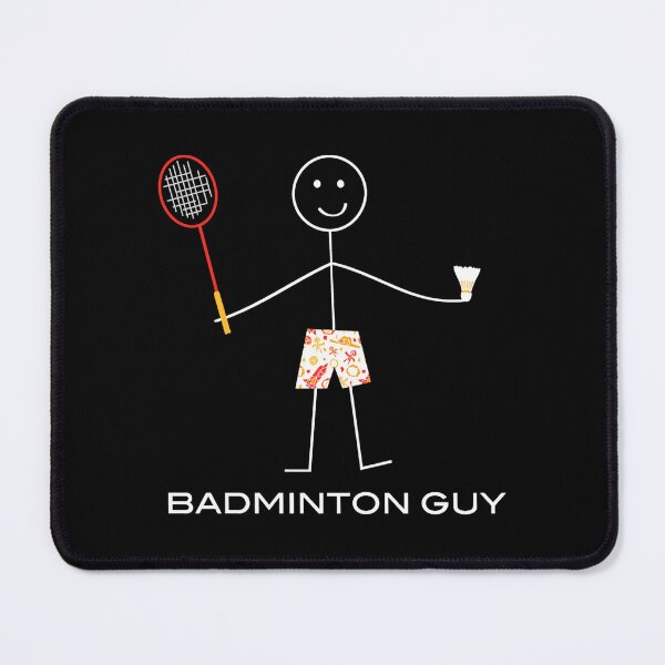 Item preview, Funny Badminton Guy Stick Figure Court Player Cartoon designed and sold by allistermariam.