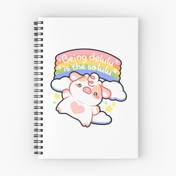 Item preview, Being Delulu Is The Solulu Cute Rainbow Cow designed and sold by mokopuniarts.