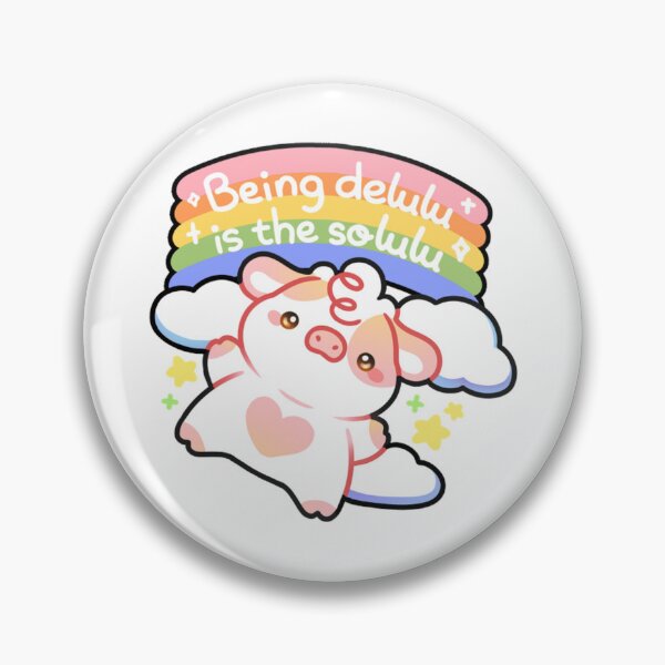 Item preview, Being Delulu Is The Solulu Cute Rainbow Cow designed and sold by mokopuniarts.