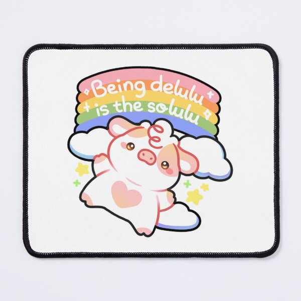 Item preview, Being Delulu Is The Solulu Cute Rainbow Cow designed and sold by mokopuniarts.