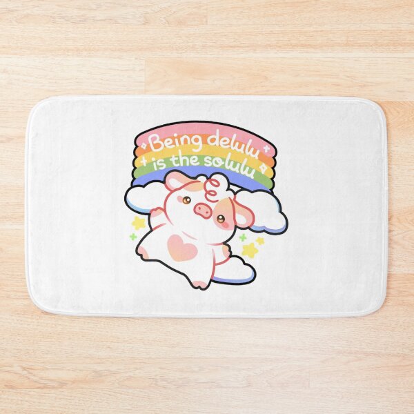 Item preview, Being Delulu Is The Solulu Cute Rainbow Cow designed and sold by mokopuniarts.