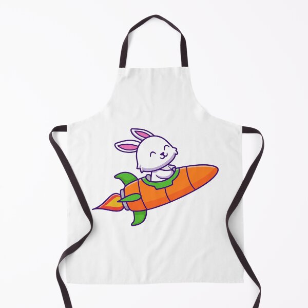 Item preview, Cute Bunny Riding Carrot Rocket Ship Cartoon designed and sold by Klashnekoff.