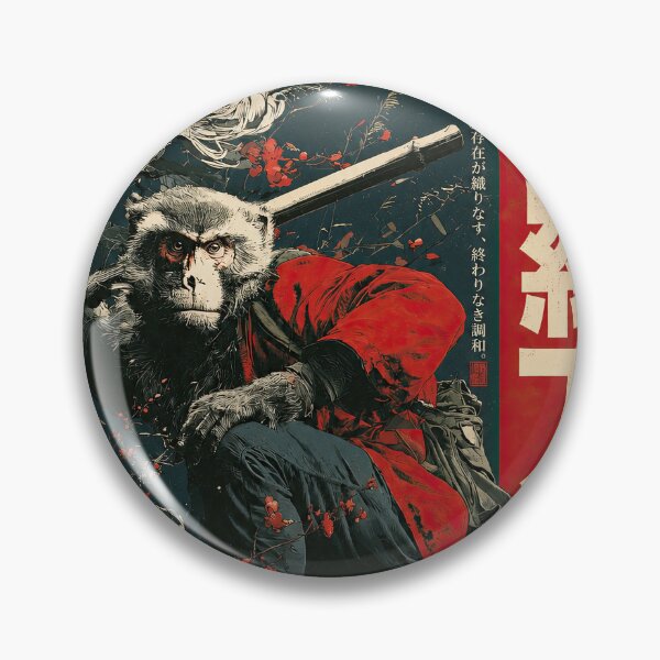 Item preview, Samurai Monkey Japanese Mythology Art designed and sold by obstinator.