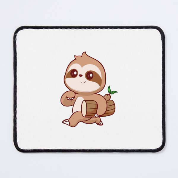 Item preview, Cute Sloth Carrying Wood Log Cartoon designed and sold by Klashnekoff.