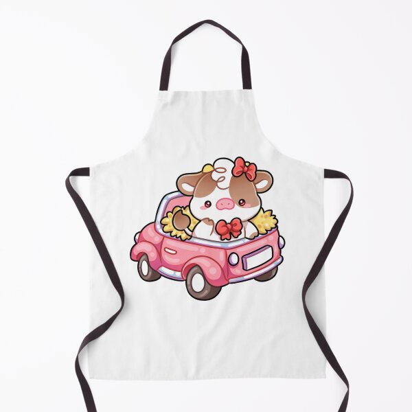 Item preview, Backroad Country Cow Cute Calf Driving Pink Car Art designed and sold by mokopuniarts.
