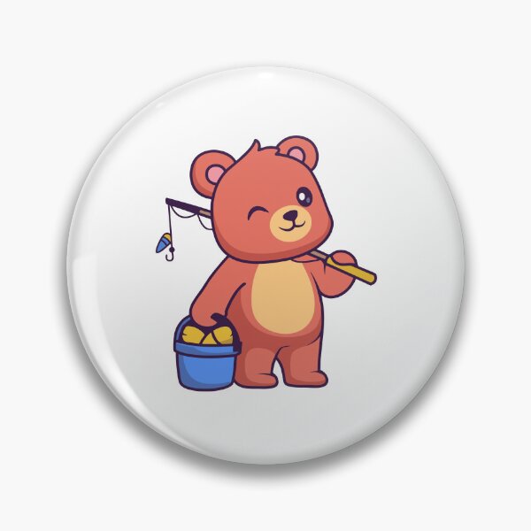 Item preview, Cute Teddy Bear Going Fishing Cartoon designed and sold by Klashnekoff.