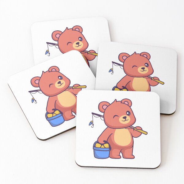 Item preview, Cute Teddy Bear Going Fishing Cartoon designed and sold by Klashnekoff.