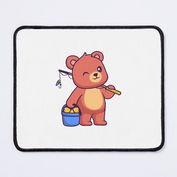 Item preview, Cute Teddy Bear Going Fishing Cartoon designed and sold by Klashnekoff.