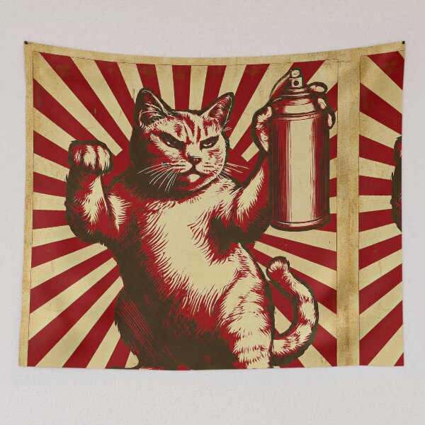Item preview, Japanese Graffiti Cat Retro Street Art designed and sold by obstinator.