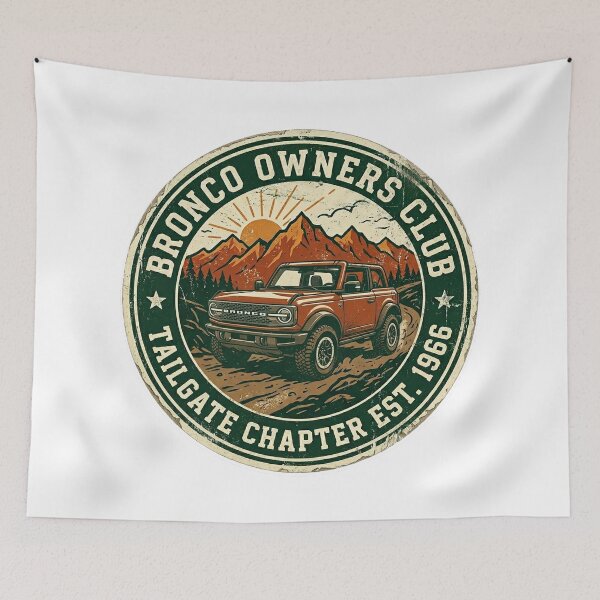 Item preview, Bronco Owners Club - Tailgate Chapter - Modern 2-door designed and sold by youvebeenframed.shop.