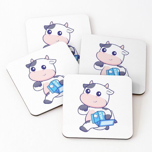 Item preview, Cute Cow Carrying Milk Carton Cartoon designed and sold by Klashnekoff.
