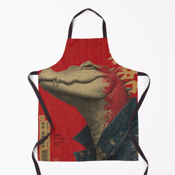 Item preview, Outlaw Crocodile Japanese Biker Retro Art designed and sold by obstinator.