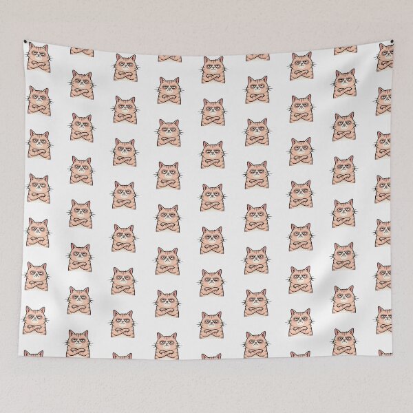 Item preview, Cute Grumpy Cat Minimal Funny Sassy Feline Illustration designed and sold by Osmose-Studio.