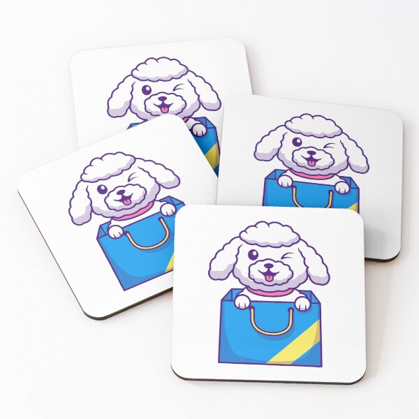 Item preview, Cute Poodle Dog in Shopping Bag Cartoon designed and sold by Klashnekoff.