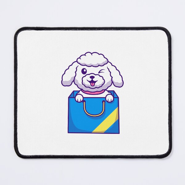 Item preview, Cute Poodle Dog in Shopping Bag Cartoon designed and sold by Klashnekoff.