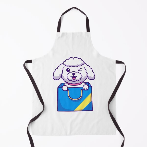 Item preview, Cute Poodle Dog in Shopping Bag Cartoon designed and sold by Klashnekoff.