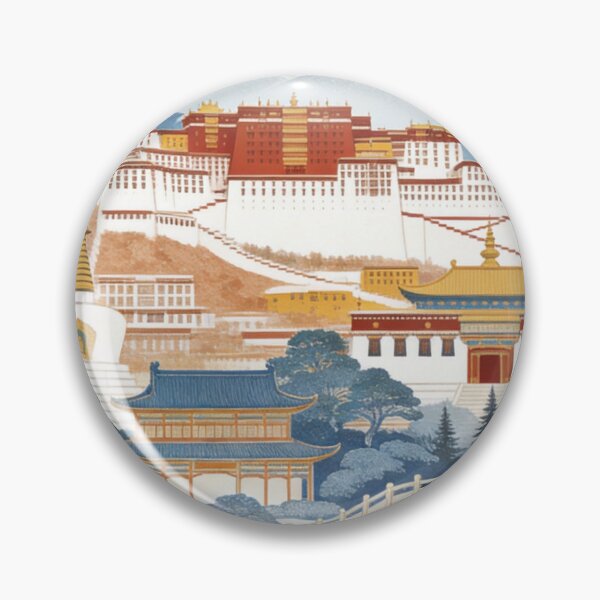 Item preview, Potala Palace & Lhasa Scenic Illustration designed and sold by bocai1994.