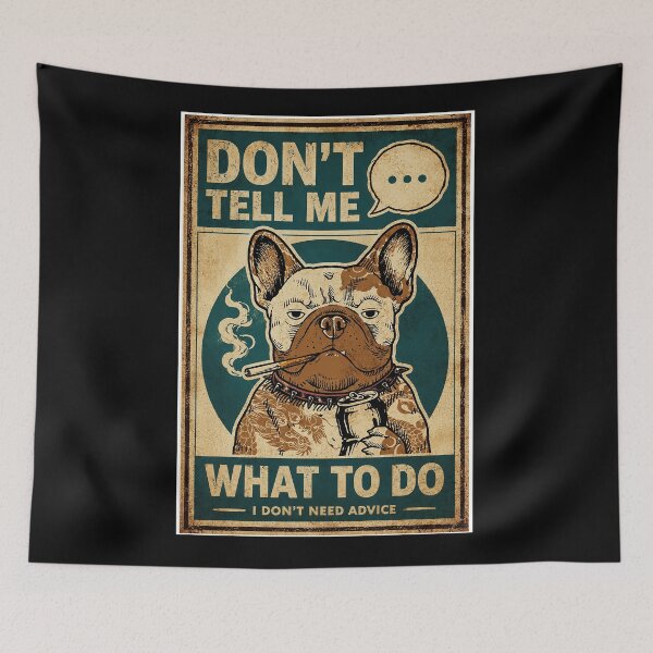 Item preview, Vintage Grumpy French Bulldog Poster With Rebel Attitude designed and sold by ferminhays.